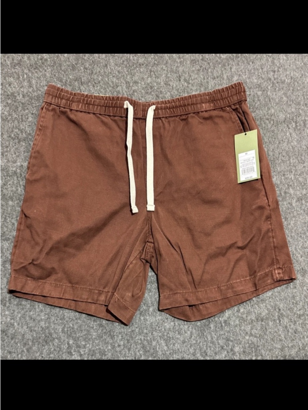 NEW Goodfellow & Co Rust Brown Cotton Drawstring Shorts